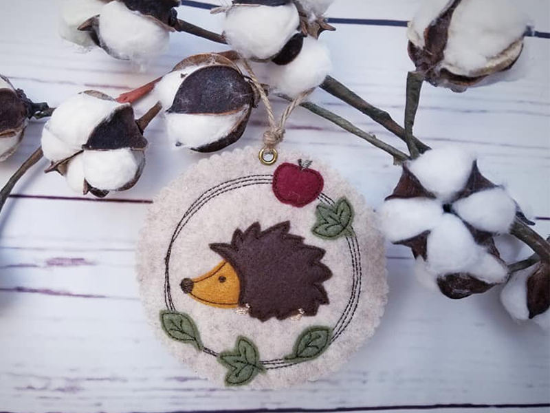 Waldtiere herbstliche Anhänger - ITH-Stickdatei